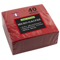 PROnappe Serviette de table jetable, 380 x 380 mm, rouge