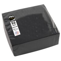 PROnappe Serviette cocktail, 200 x 200 mm, noir