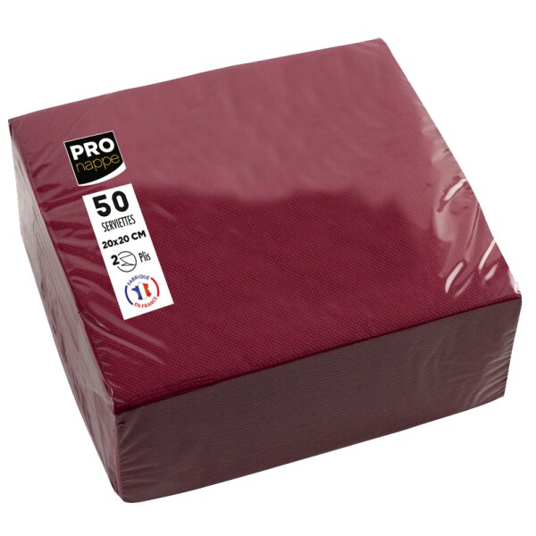 PROnappe Cocktail-Servietten, 200 x 200 mm, rot