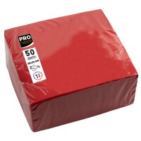 PROnappe Serviette cocktail, 200 x 200 mm, rouge