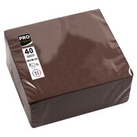 PROnappe Dinner-Servietten, 380 x 380 mm, schokobraun