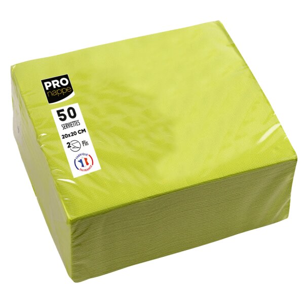 PROnappe Serviette cocktail, 200 x 200 mm, jaune