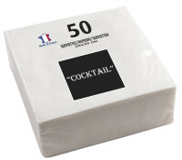 PROnappe Cocktail-Servietten, 200 x 200 mm, weiss