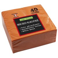 PROnappe Serviette de table jetable, 380 x 380 mm, orange