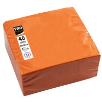 PROnappe Serviette de table jetable, 380 x 380 mm, orange