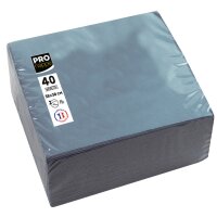 PROnappe Serviette de table jetable, 380 x 380 mm, gris