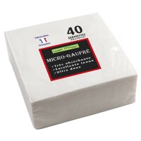 PROnappe Serviette de table jetable, 380 x 380 mm, blanc