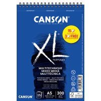 CANSON Bloc de dessin XL MIXED MEDIA Textured Promo, A5
