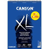 CANSON Bloc de dessin XL MIXED MEDIA Textured Promo, A3