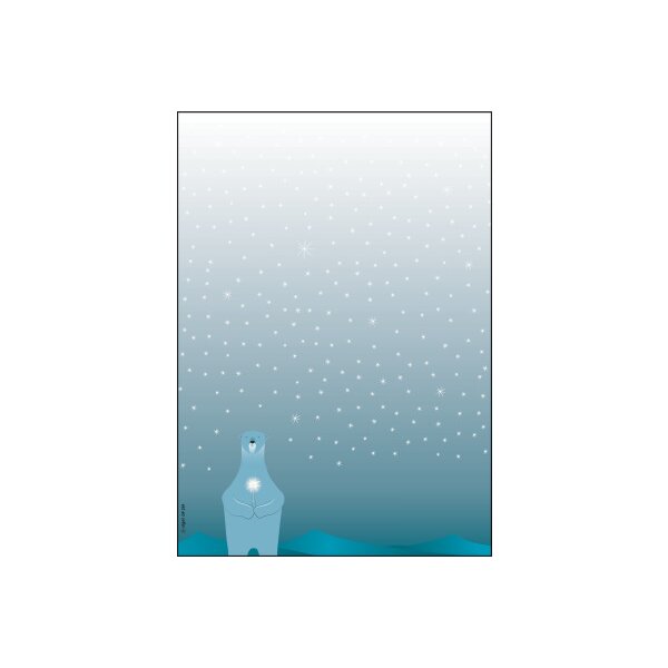 SIGEL Papier à motifs de Noël A4 DP259 Polar bear with candle