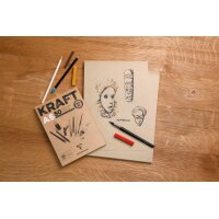 CLAIREFONTAINE Block geleimt A5 96544C Braun 100 Blatt