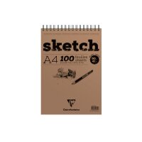 CLAIREFONTAINE Skizzenblock A4 96604C Weiß 100 Blatt