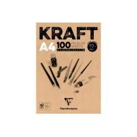 CLAIREFONTAINE Block geleimt A4 96545C Braun 100 Blatt