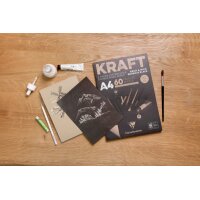 CLAIREFONTAINE Block Kraftpapier A4 975818C Braun/schwarz...