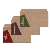 SIGEL Weihnachts-Umschl.-Set 11x22cm DU258 Cut-out style...