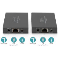 DIGITUS HDMI KVM IP Extender Set, schwarz