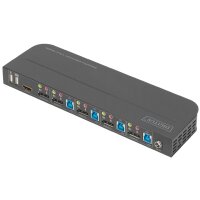 DIGITUS Commutateur KVM, 4 ports, 4K60Hz, 4x...
