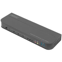 DIGITUS KVM-Switch, 4-Port, 4K60Hz, 4x DP in, 1x DP HDMI out