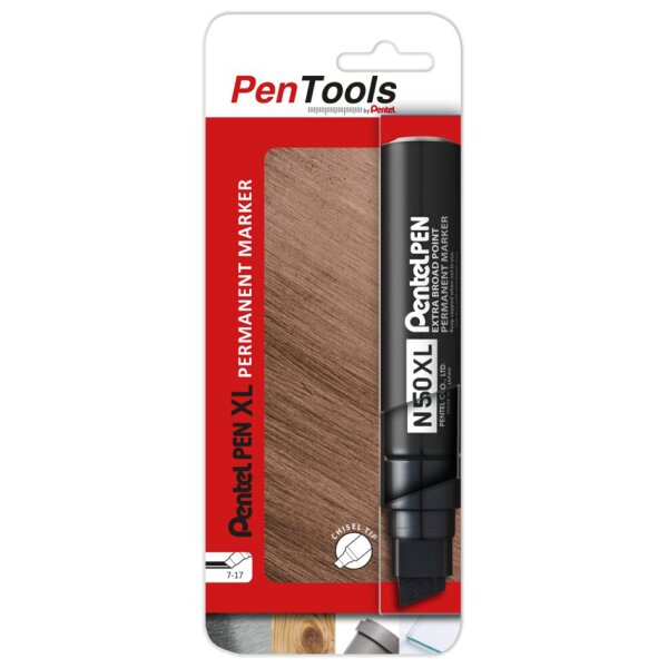 Pentel Marqueur permanent N50XL, pointe biseautée, noir
