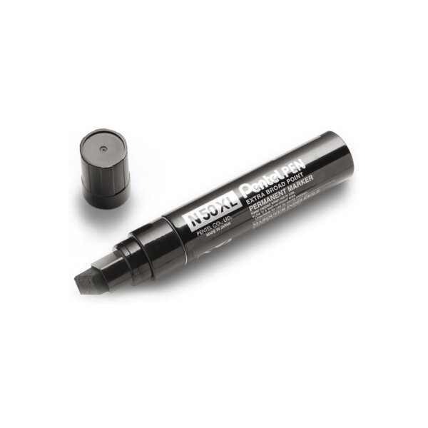 Pentel Marqueur permanent N50XL, pointe biseautée, noir
