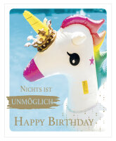 SUSY CARD Geburtstagskarte Snapshot Einhorn