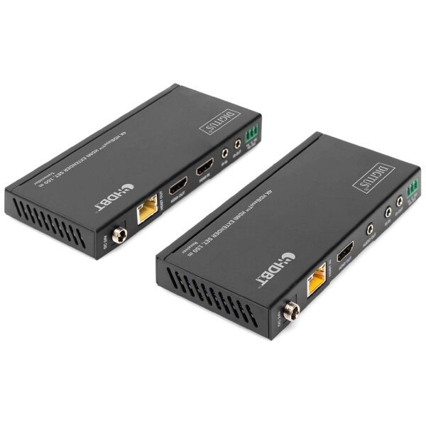 DIGITUS Kit dextension HDMI 4K HDBaseT 150 m, noir