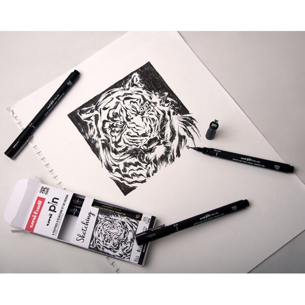 uni-ball Fineliner PIN "Tatoo Art" PF, 5er Set