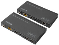 DIGITUS 4K HDBaseT HDMI KVM Extender Set, 70 m, schwarz