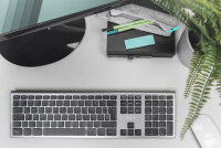 DIGITUS Ultra-Slim Tastatur, kabellos, silber schwarz