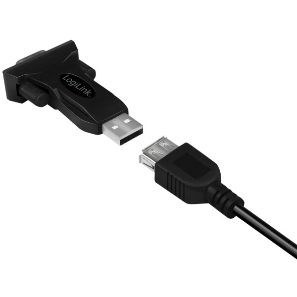 LogiLink Adaptateur USB 2.0 - RS232 avec câble de rallonge