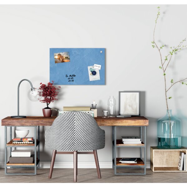 sigel Tableau magnétique en verre artverum Blue Structure