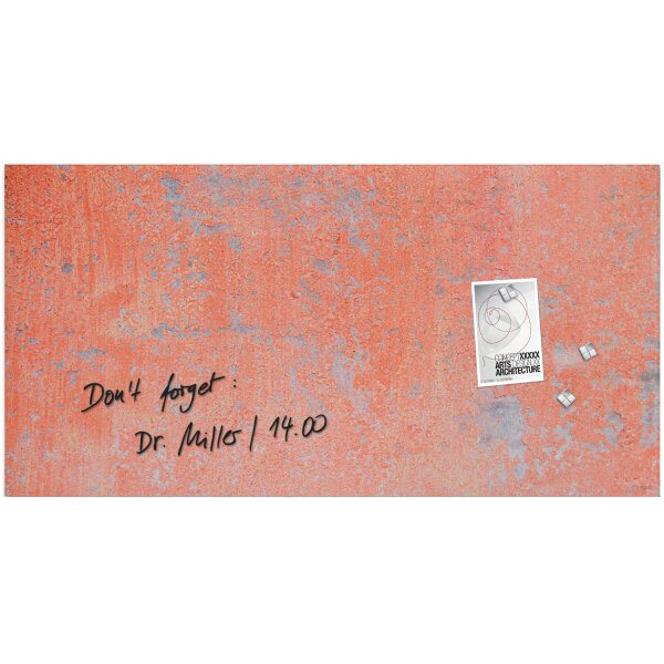 sigel Tableau magnétique en verre artverum Red Wall