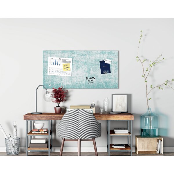 sigel Tableau magnétique en verre artverum Turquoise Wall