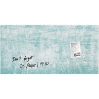 sigel Tableau magnétique en verre artverum Turquoise Wall