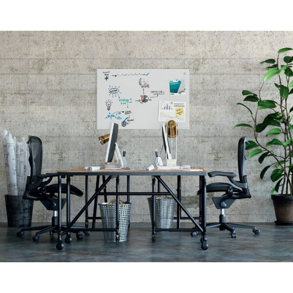 sigel Tableau magnétique en verre artverum, ultra blanc