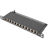 DIGITUS 10" Patch Panel Kat.6A, 0,5 HE, geschirmt,...