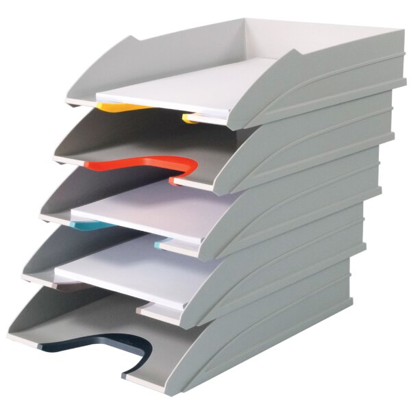 DURABLE Briefablagen-Set VARICOLOR MIX, lichtgrau