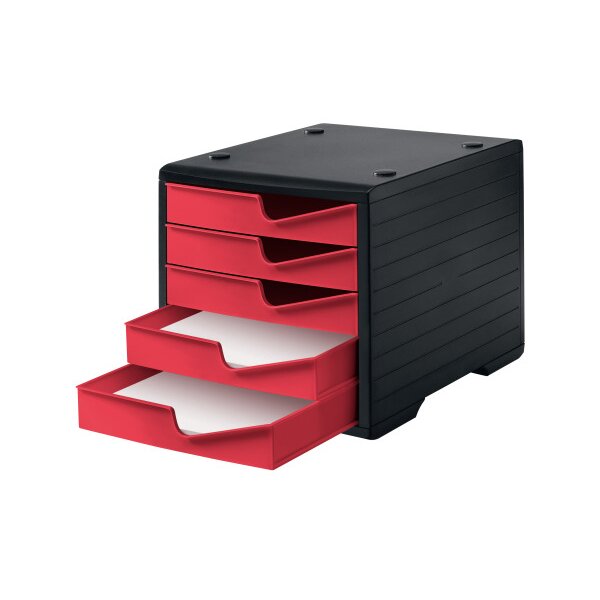 STYRO Styroswingbox 275-8430.229 sz/cranberry 5 Schubladen