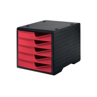 STYRO Styroswingbox 275-8430.229 noir/cranberry 5 tiroirs