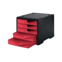 STYRO Styroswingbox 275-8430.229 noir/cranberry 5 tiroirs