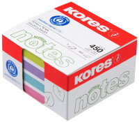Kores Bloc-note adhésif Recycling Recycled Pastel...