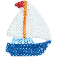 Hama Plaque pour perles midi Voilier, blanc