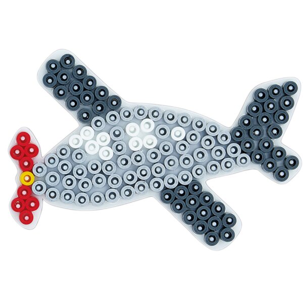 Hama Plaque pour perles midi Avion, blanc