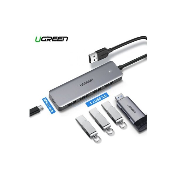 UGREEN USB-C Hub 4in1, Silver 70336 4xUSB-A