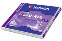 VERBATIM DVD+R Jewel 8.5GB 43541 8x DL Matt Silver 5 Pcs