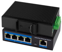 LogiLink Switch industriel Fast Ethernet PoE, 5 ports