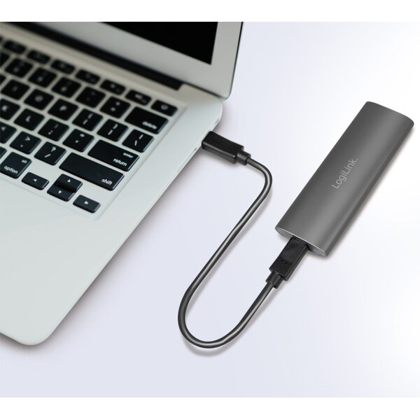 LogiLink Bo&icirc;tier externe pour SSD M.2 NVMe PCIe &amp; SATA, USB