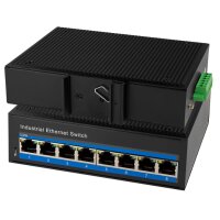 LogiLink Switch industriel Fast Ethernet PoE, 8 ports