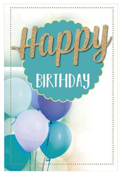 SUSY CARD Geburtstagskarte Glitzer "Happy"
