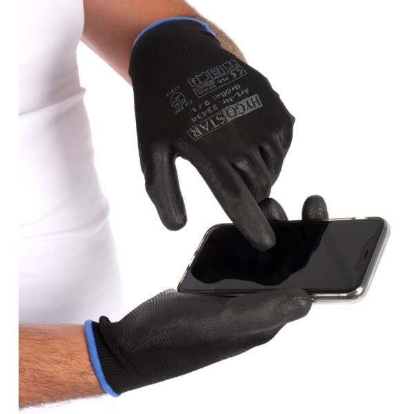 HYGOSTAR Gant de travail pour écran tactile BLACK ACE TOUCH